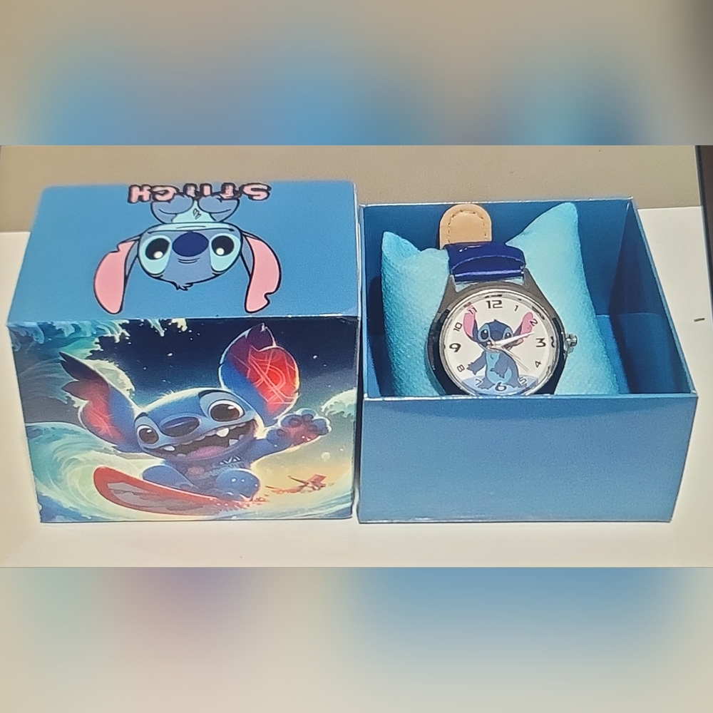Disney Stitch Kids Watch - Blue and Silver Women & Kids